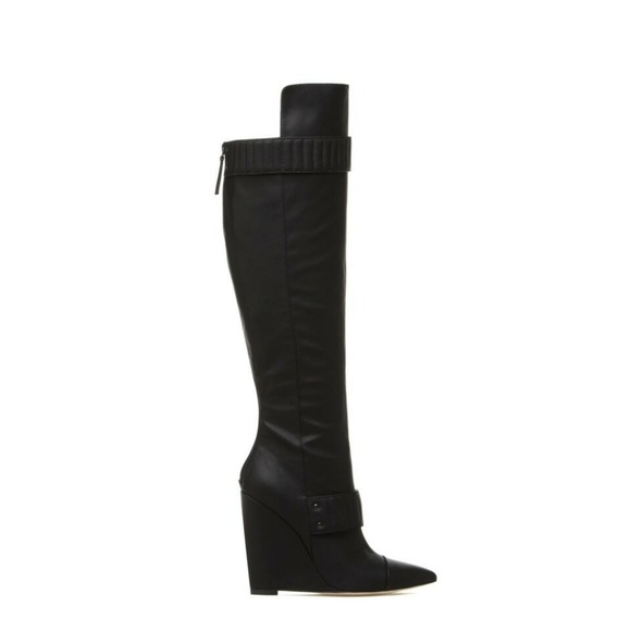 GX Gwen Stefani Hideko knee high wedge boots 8 - Picture 3 of 5